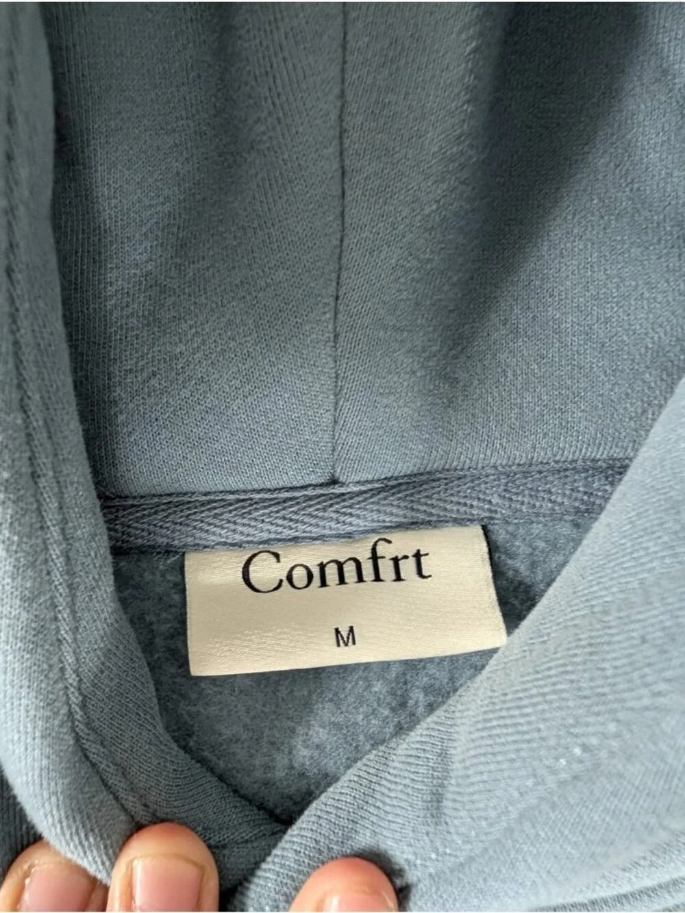 Comfrt Blue Hoodie Sweatshirt cotton unisex size M